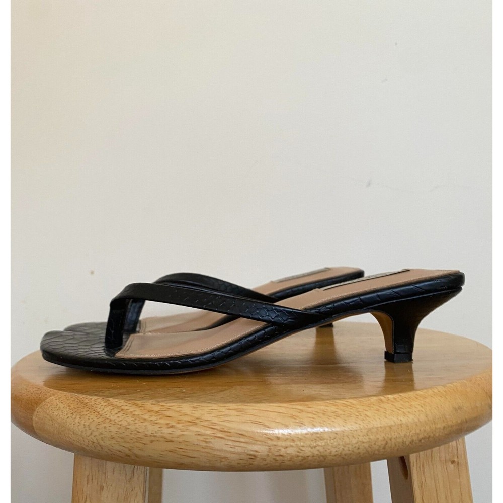 Steven New York Women's Size 7.5 Strappy Kitten Heels Alligator Pattern